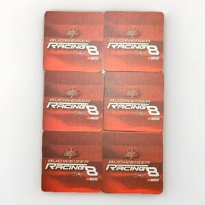 Budweiser Racing Dale Jr #8 NASCAR Coasters Set of 6